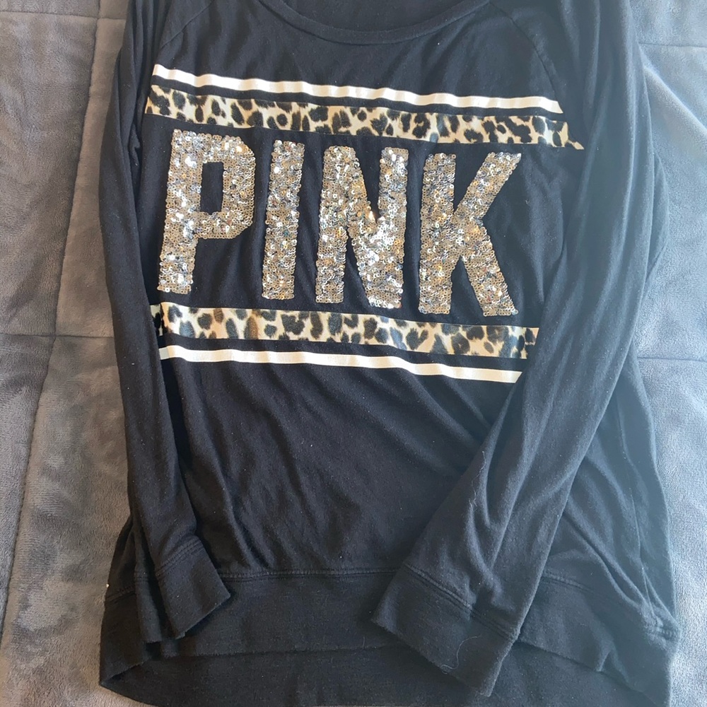 PINK Bling Long Sleeve Top